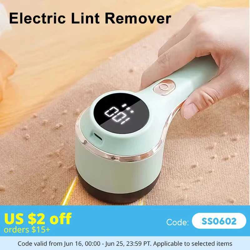 Lint Remover For Clothing Hair Ball Trimmer Fuzz Pellets Clothes Sweater Fabric Shaver with LED Digital Electric Fluff Lint M251203-image-1087078914