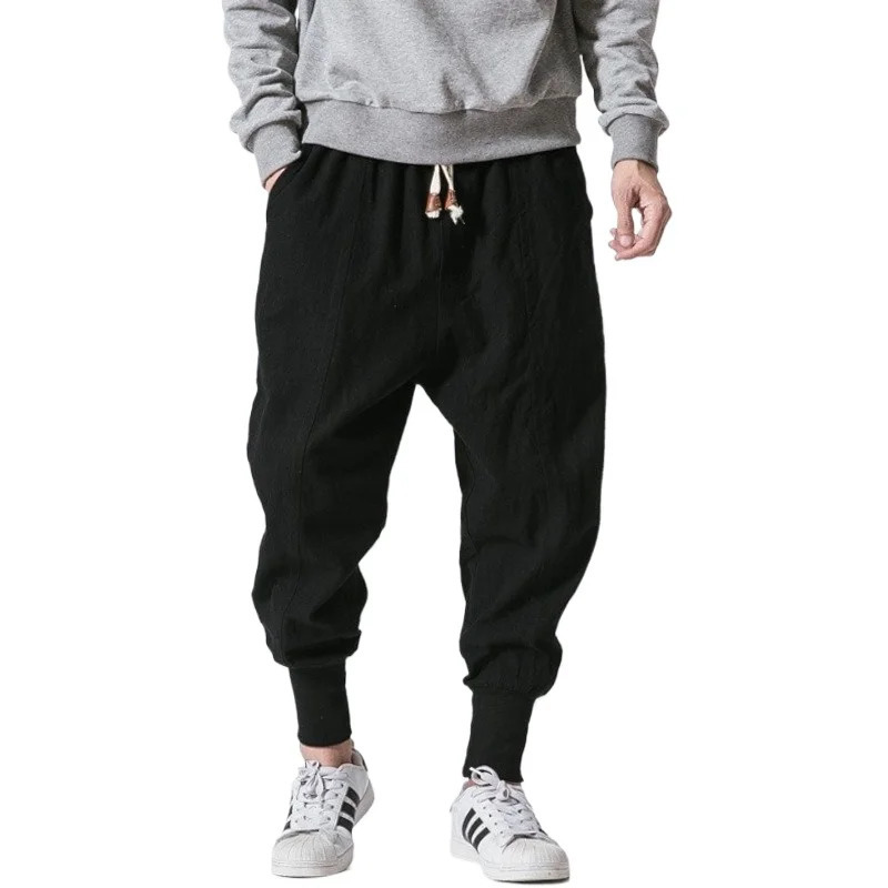 FGKKS Men Pants Chinese Style Wide Leg Jeans Cotton Sweatpants Quality Comfortable Man Sportswear Male Trousers 251202CJ