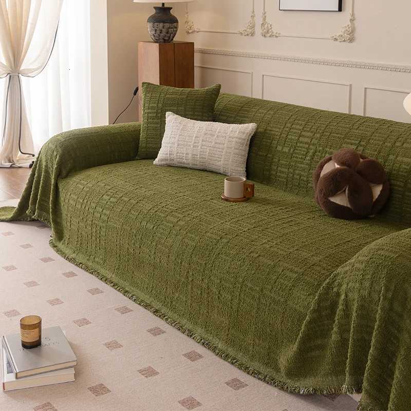 1PC Sofa Cover Thickened Autumn and Winter Solid Color Non-slip Wear-resistant Warm and Dustproof Seat Cushion Home Textile M251204-image-1087200795
