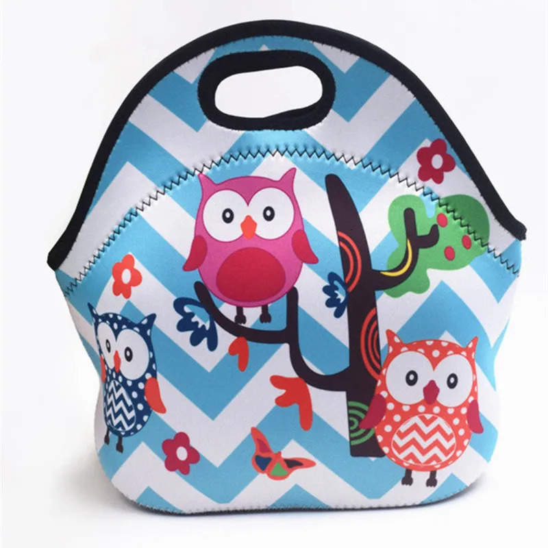 Thermal Insulated Print Neoprene Lunch Bag for Women Lunch Bags Cooler Insulation Lunch Box Food Bag 251202