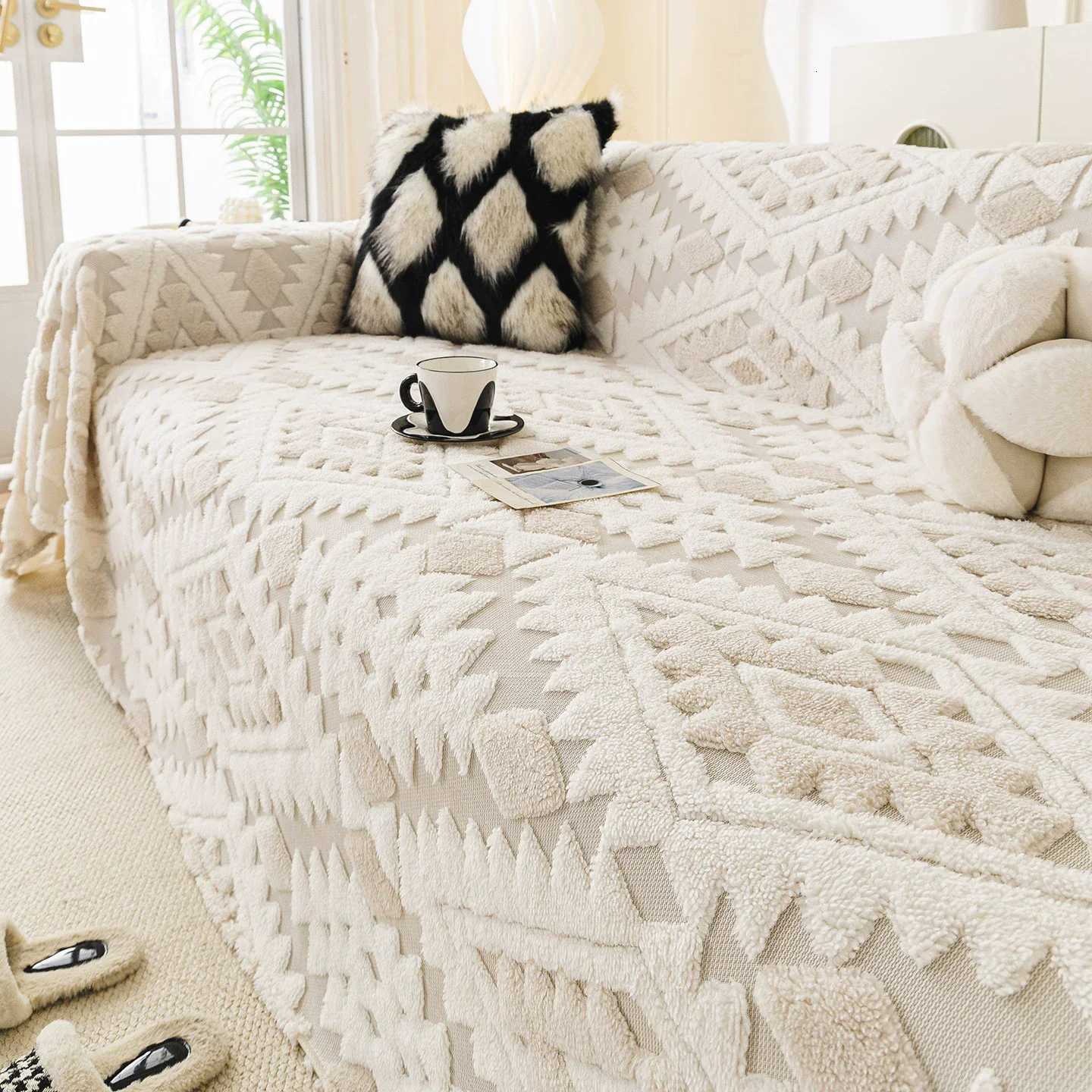 Retro Sofa Cover Cloth Towel Anti-cat Scratch 2025 New Four Seasons Universal Non-slip Thickened Sofa Cover Full Cover M251204-image-1087198035