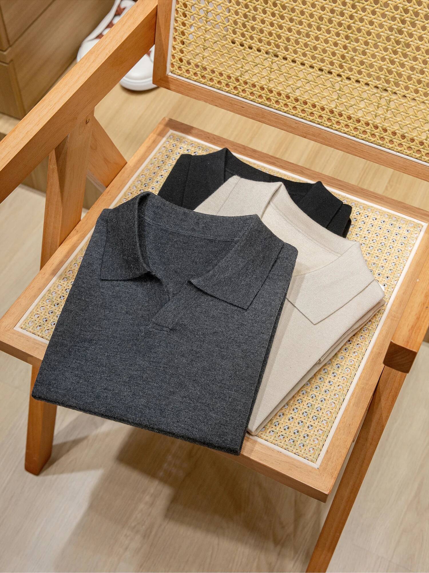 Pull fin décontracté en mélange de soie et cachemire pour hommes, tricoté, doux pour la peau, col mouette, Style italien