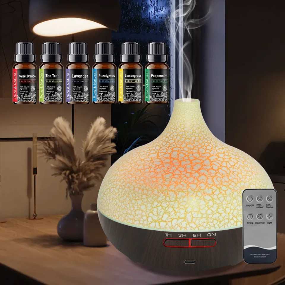 Large Ro Humidifier Aratherapy Diffuser 550ml Tank Remote tra Quiet for Bedro Auto Shut-Off Night Light C251204-image-1087257028