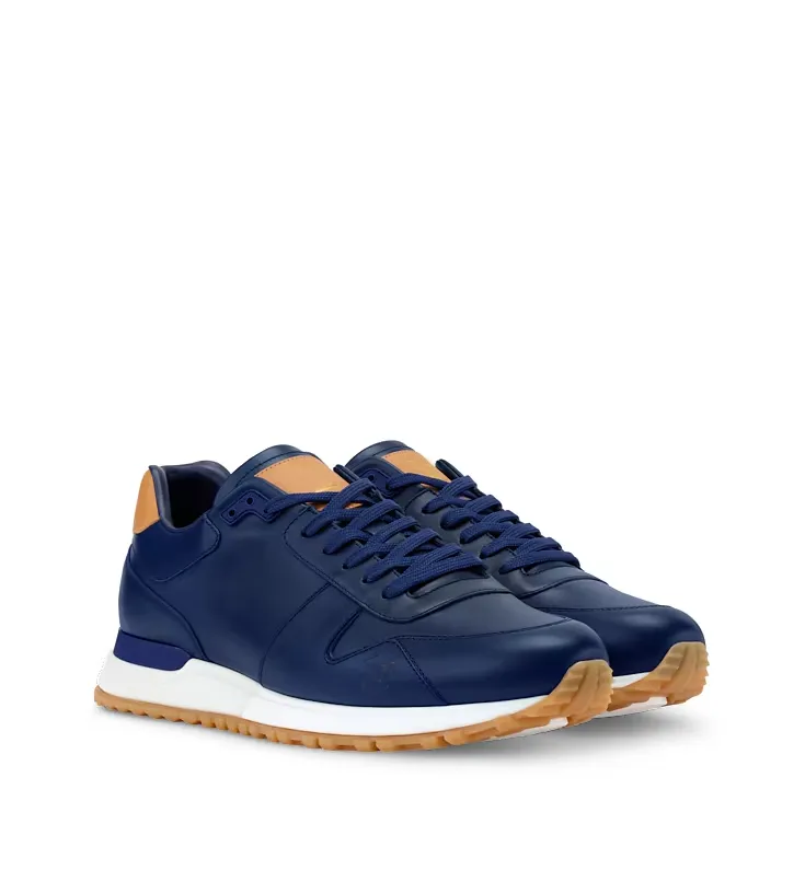 25ss Haute Qualité Bas-Top En Cuir De Veau Hommes Run Away Baskets Noir Marron Marine Confort Runner Sports Célèbre Marque Discount Casual Marche
