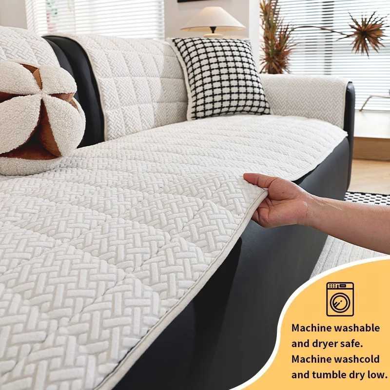 1PC-Winter plush sofa cushion anti slip cushion for autumn and winter simple and popular sofa cushion for living room M251204-image-1087199744