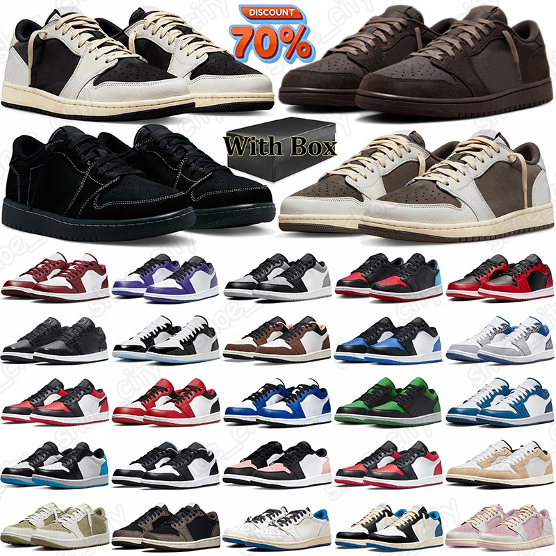 free shipping with box travis 1 1s designer shoes sneakers for women mens trainers Low Fragment Reverse Mocha Black Phantom Velvet Brown women casua