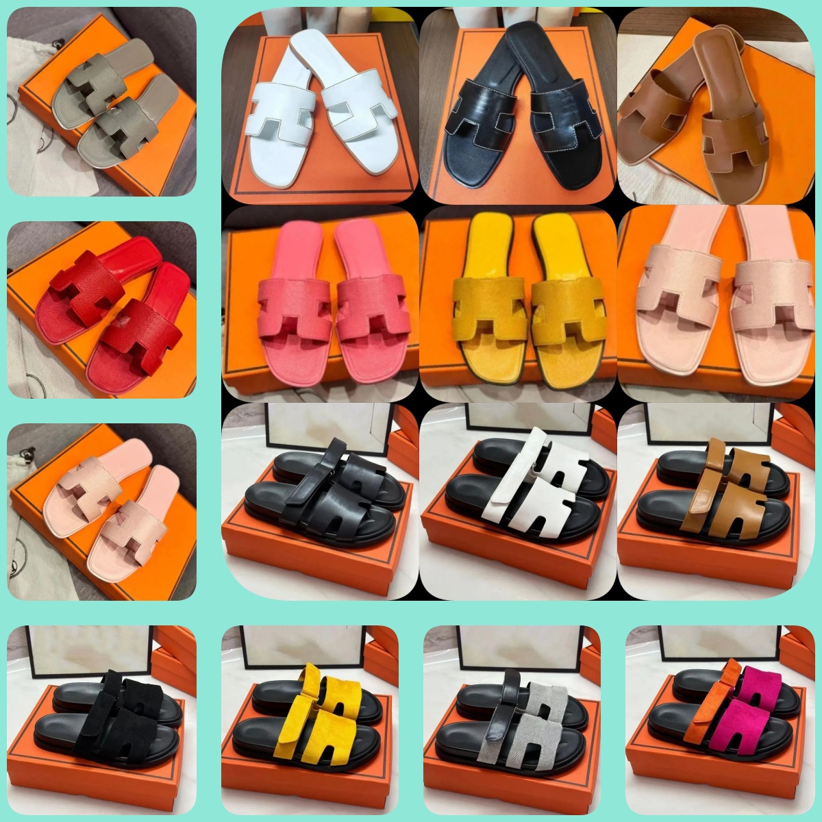 Designer Oran Sandales Platformlides Femmes Sandale Menslipper Chaussures Bas Fourrure Flipfops Été Casual Beachsandal Véritable Cuir Top Qualité