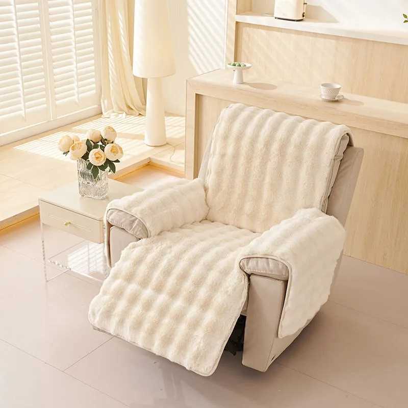 Thicken Soft Plush Armchair Recliner Sofa Cover Warm Cushion Thicken Slipcover Chair Couch Protector Winter Padded Cover M251204-image-1087199251