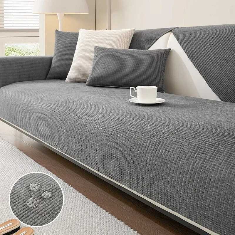 Polar Fleece Sofa Cover for Living Room Solid Color Sofa Cushion Non-Slip Couch Armrest Backrest Mat Home Furniture Protector M251204-image-1087196008