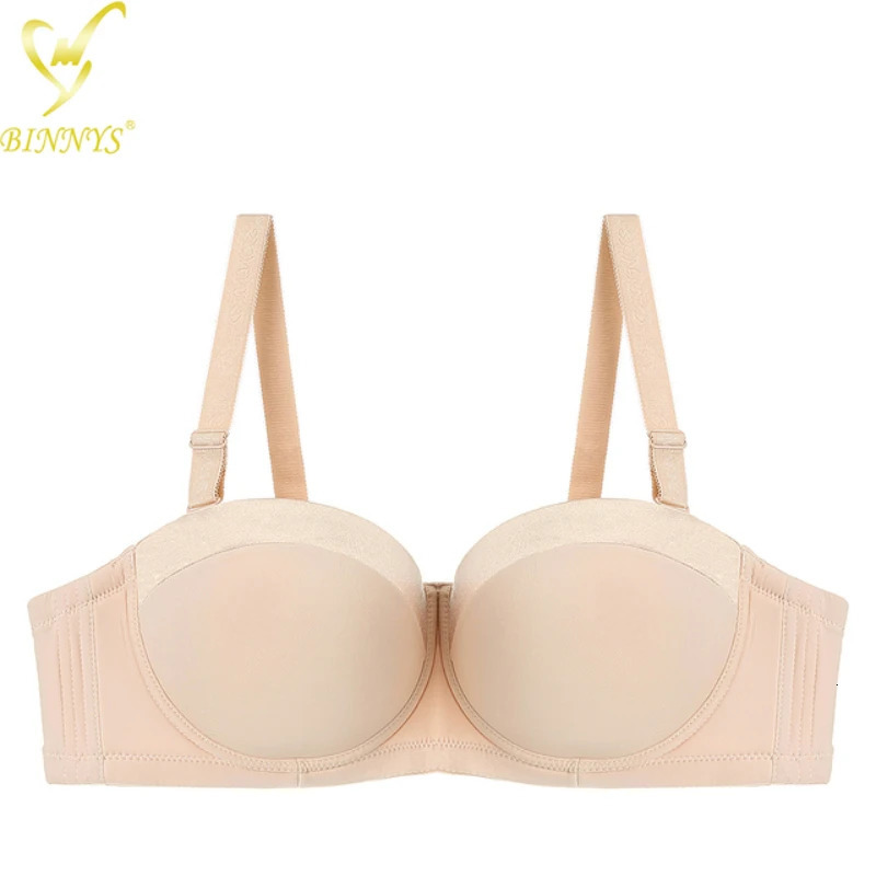 Womens C Cup Bras Female Underwear Silicone Half High Quality Comfortable Underwire Nylon Ladies BINNYS 251202