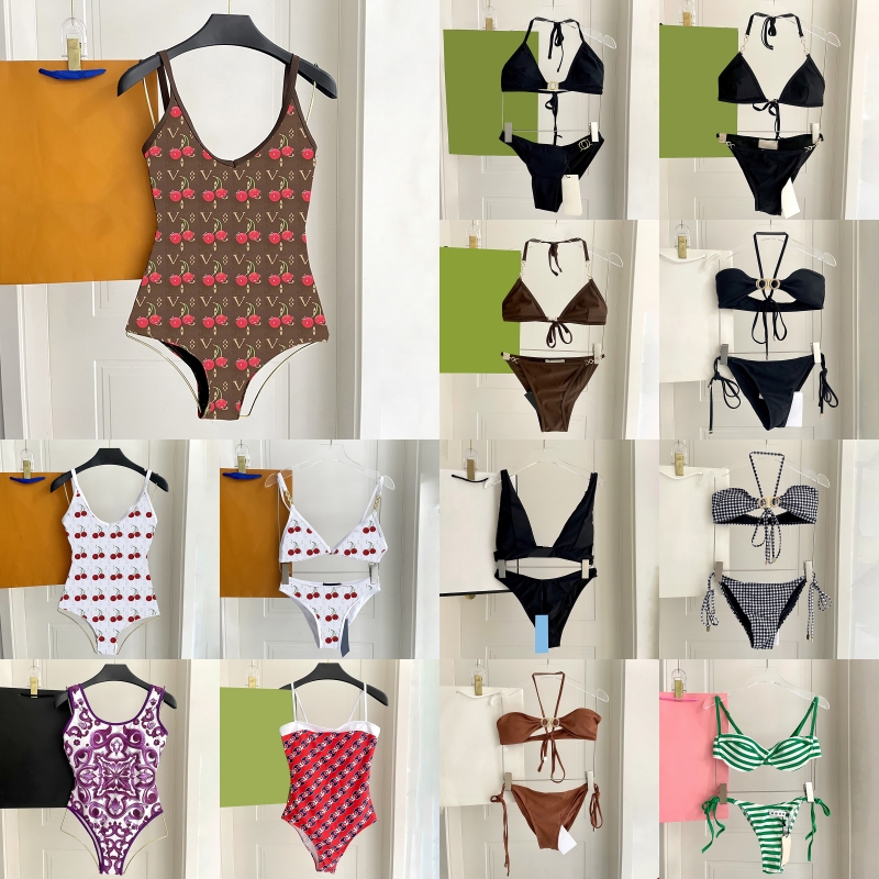 Designer Bathing Suit Sexy Push Up Bra Briefs Set Women Swimwear Summer Beach Bikini Monokini Luxury Vacation Surfing Diving Swimsuit