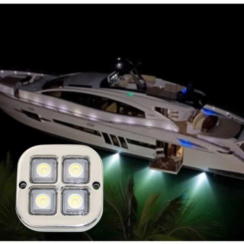 Marine Yacht Light 4W 12W 20W LED Underwater Boat Accessories Lights 316L Stainless Steel IP68 Swimming Pool Water Lamp Salt M251204