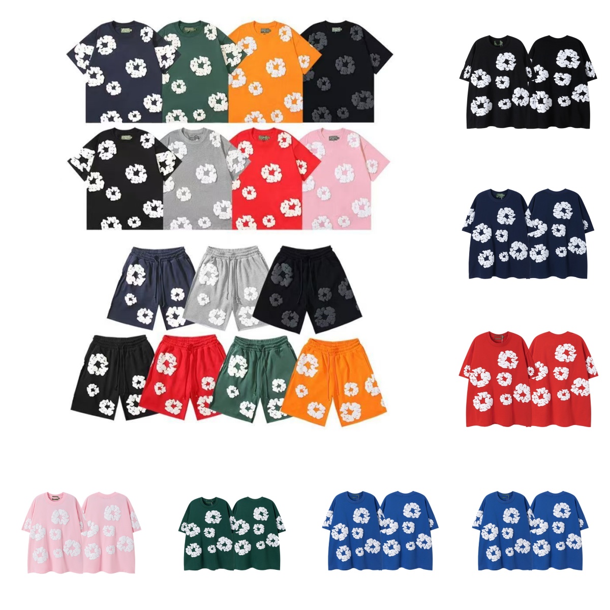 Cotton mens designer t shirt for men womens graphic tee foam printed shirts tluxury jorts Street Tracksuit leisure men tshirt clothes brand shorts p