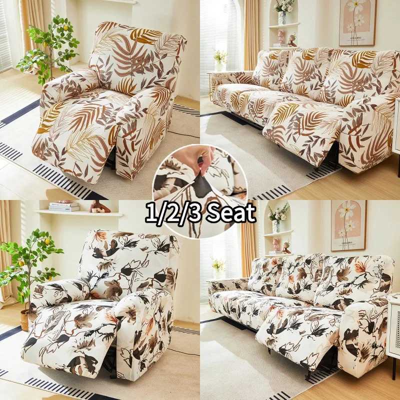 1/2/3Seater Printed Split Recliner Chair Cover Stretch Recliner Sofa Slipcovers Non-slip Sofa Armchair Couch Covers for Home M251204-image-1087197157
