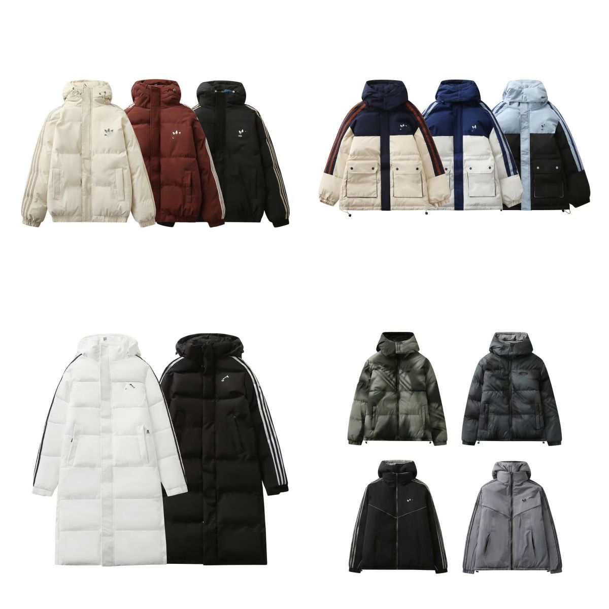 Veste à capuche pour hommes et femmes, manteau de styliste, parka imperméable, veste d'hiver, vêtements d'extérieur noirs, manteaux chauds