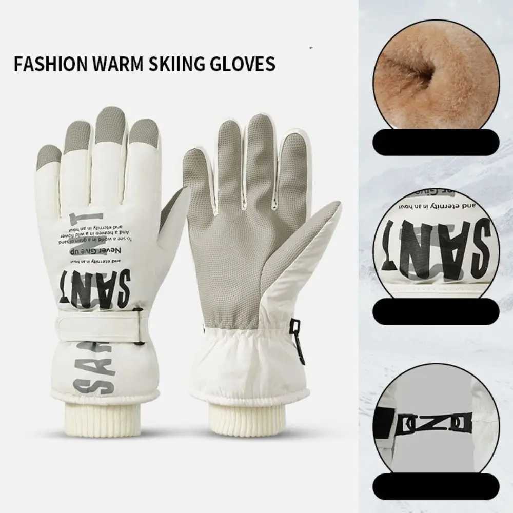 Windproof Women Ski Gloves Waterproof Warm Winter Cycling Skiing Gloves Nonslip Full Finger Snowboard Mittens Women J251204-image-1087177471