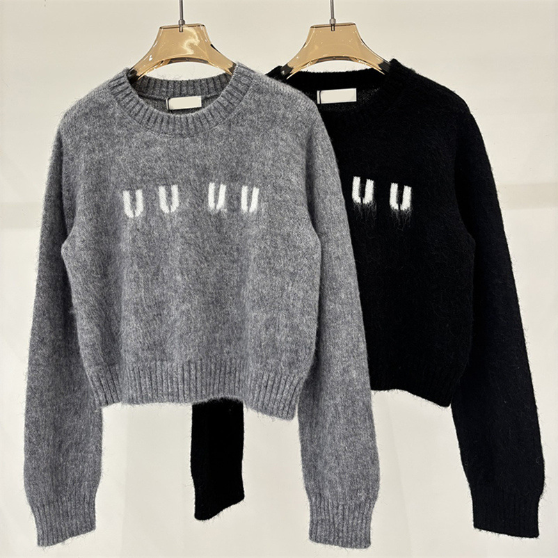 Marque décontracté pull tricoté pour les femmes lettre courte tricot pull automne hiver polyvalent Simple pull haut