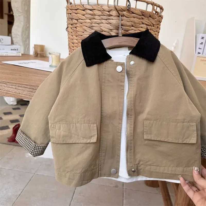 Coupe-vent pour enfants, nouvelle collection printemps-automne 2025, mode coréenne décontractée, Baggy Simple, Z251204