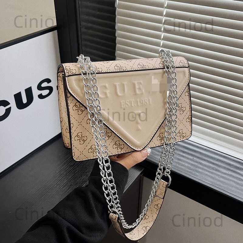 Petit sac carré haut de gamme avec chaîne, sac à bandoulière polyvalent pour femmes, nouvelle collection 2024, T251204