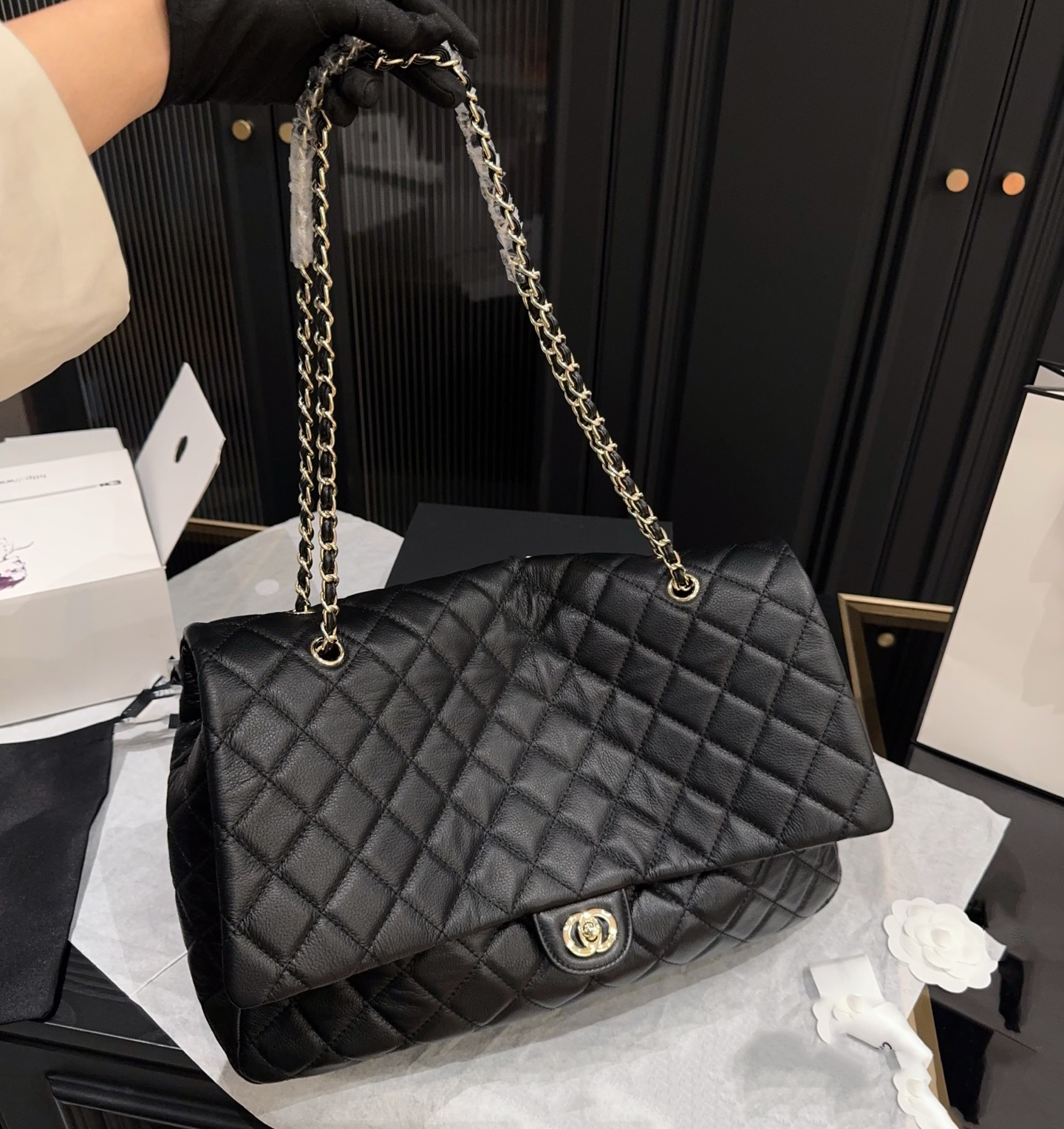 Sacs de créateurs Sac à main Chaîne d'épaule Sac d'embrayage Sacs fourre-tout C Portefeuille Check Velours Fil Bourse Solide Hasp Taille Square S