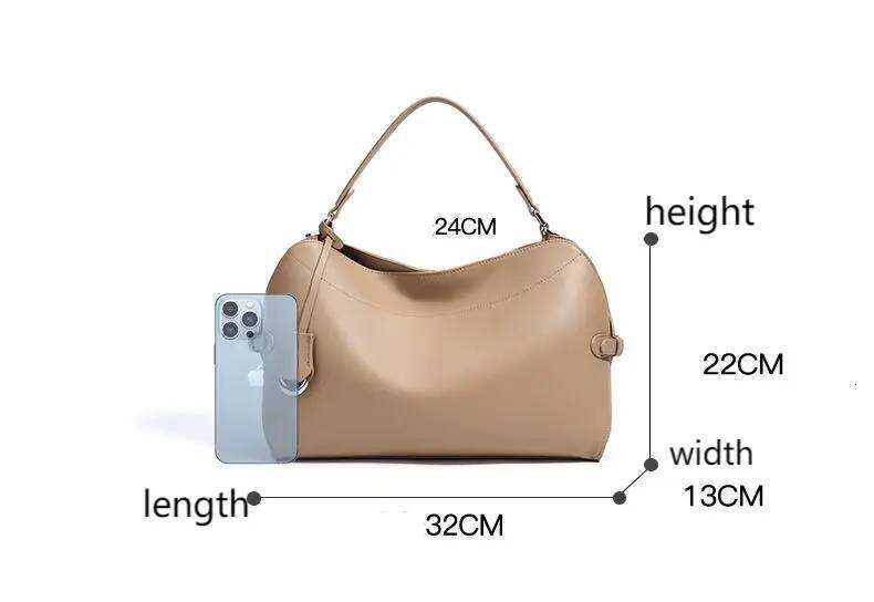 Large-Capacity Original Brand Shoulder Crossbody Bag Commuter Handbag Tote Luxury Women's Bag Real Leather Designer Bags St251204
