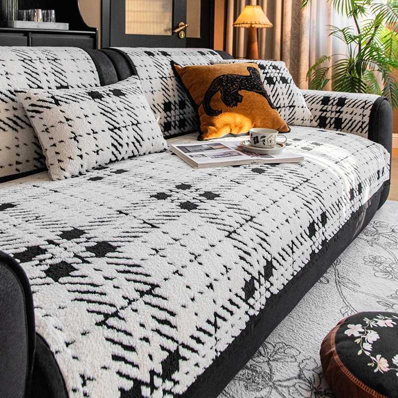 Winter Thick Sofa Cover Cloth New Fixed Non Slip One Piece Sofa Cushion Cover Anti Cat Scratch Skin Friendly Warm and Breathable M251204-image-1087197855
