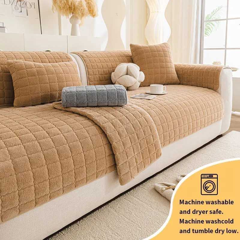 1PC-Winter plush anti slip biscuit shaped sofa cushion for all seasons M251204-image-1087195308