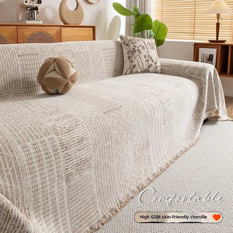 Thick Chenille Sofa Cover Waterproof Cat Resistant One Piece Design with Elegant Stitch for 2/3/4 Seater M251204-image-1087198137