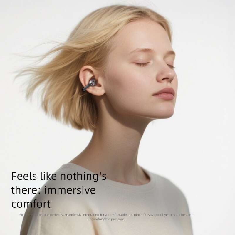 Famous Brand Cross Border Z Digital Display Touch Screen Bluetooth Ultra Long Battery Life HD Call Clip Ear Wireless Earphones-image-1087273077