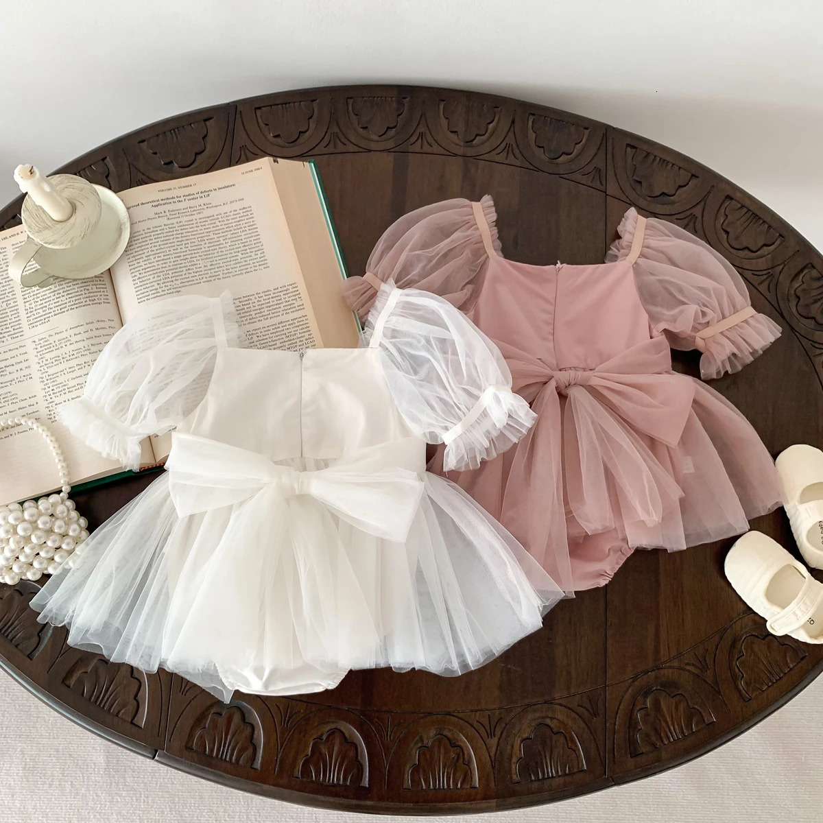 Summer Baby Romper Set Lace Polka Dots Toddler Princess Dress Infant Girls Bodysuit Onesies 024 Months 251204