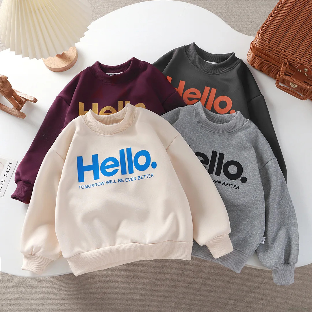 Bébé filles garçons sweat enfants lettre sweats à capuche enfant en bas âge automne vêtements d'extérieur hiver vêtements pour enfants 251204