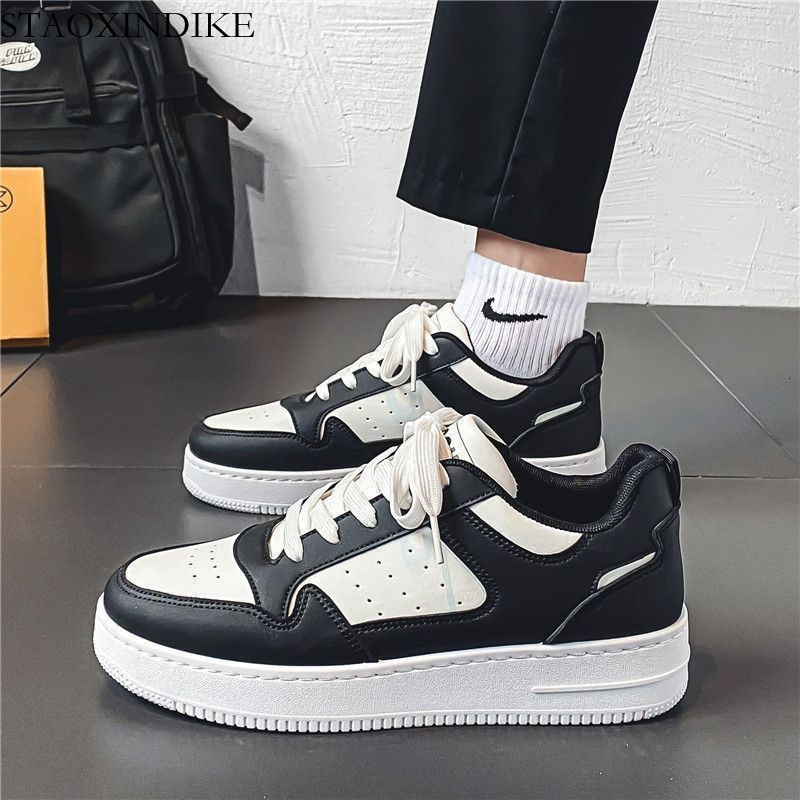 STAOXINDIKE Men's Shoes Spring New Breathable White Shoes Men's Student Trendy Versatile Thick-Soled Sports Casual Low-Top Sneakers Men