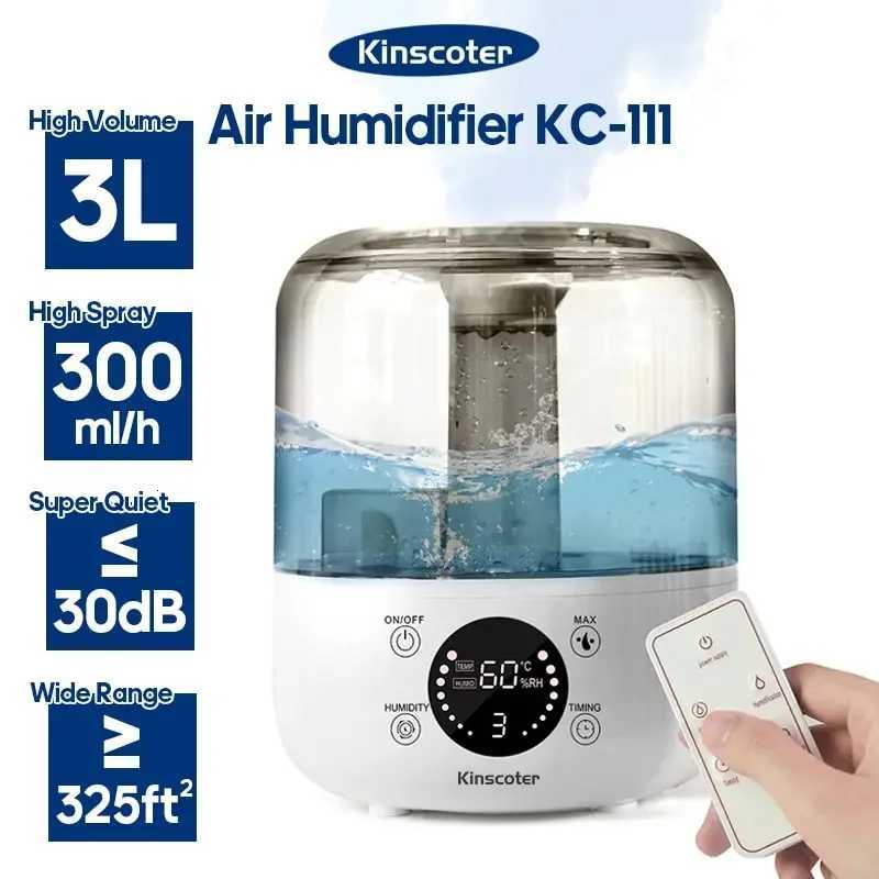 KINSCOTER 3L Air Humidifier Professional Large Capacity He Humidifier Plant Mist Ara Diffuser with Remote Control Timer C251204-image-1087257027