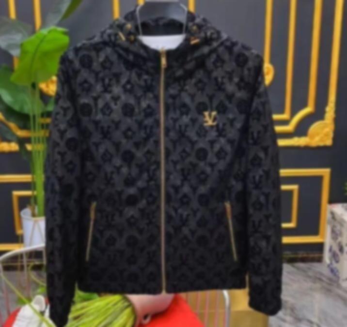 luxury thin flocking reversible jackets for men designer jacket spring autumn hooded mens coat VV686