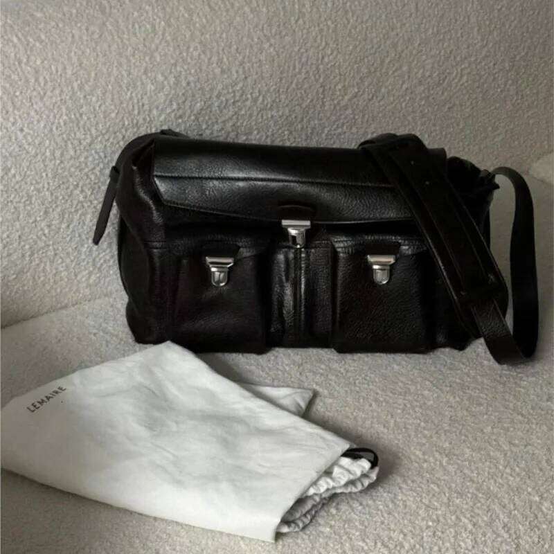 Rétro noir messager femmes chaude fille en cuir grande capacité multi poche fourre-tout dames Sle Commute épaule sac à bandoulière de haute quali