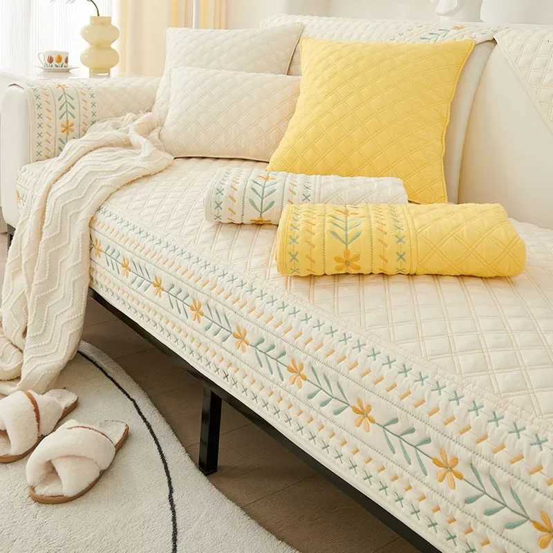 Sofa Cover for Living Room Geometry Plaid Cotton Universal Sofa Mat Towel Non-Slip Sofa Cover Couch Cushion Slipcovers M251204-image-1087195521