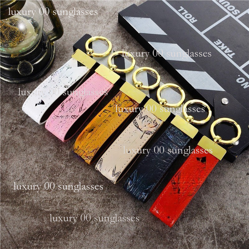 European Luxury keychain And American Big Brand Classic Key Ring Color Printing Pendant Export Model Designer Mm Ornament Car Keychain-image-1091416864
