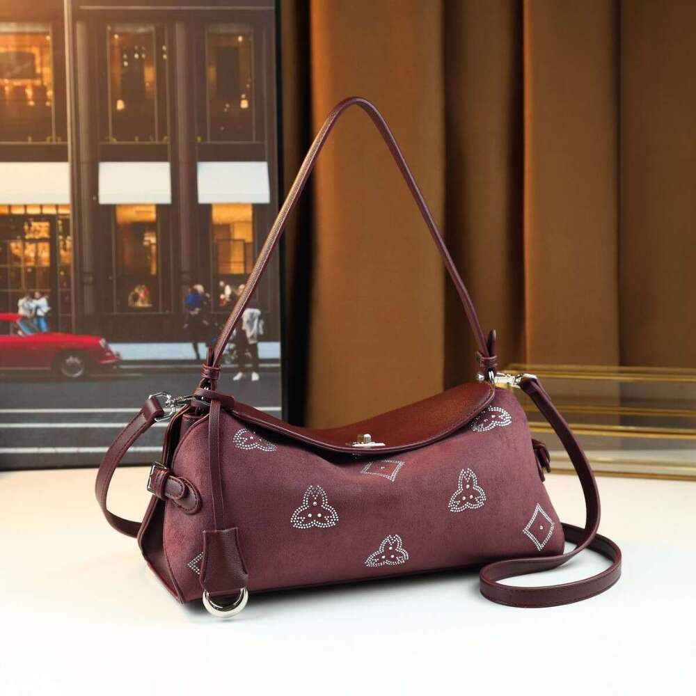 Designer Bag 2025 New Geometric Pattern Diamond-Studded High-Value Women's Single Shoulder Crossbody Bag Versatile Lightweight Handbag