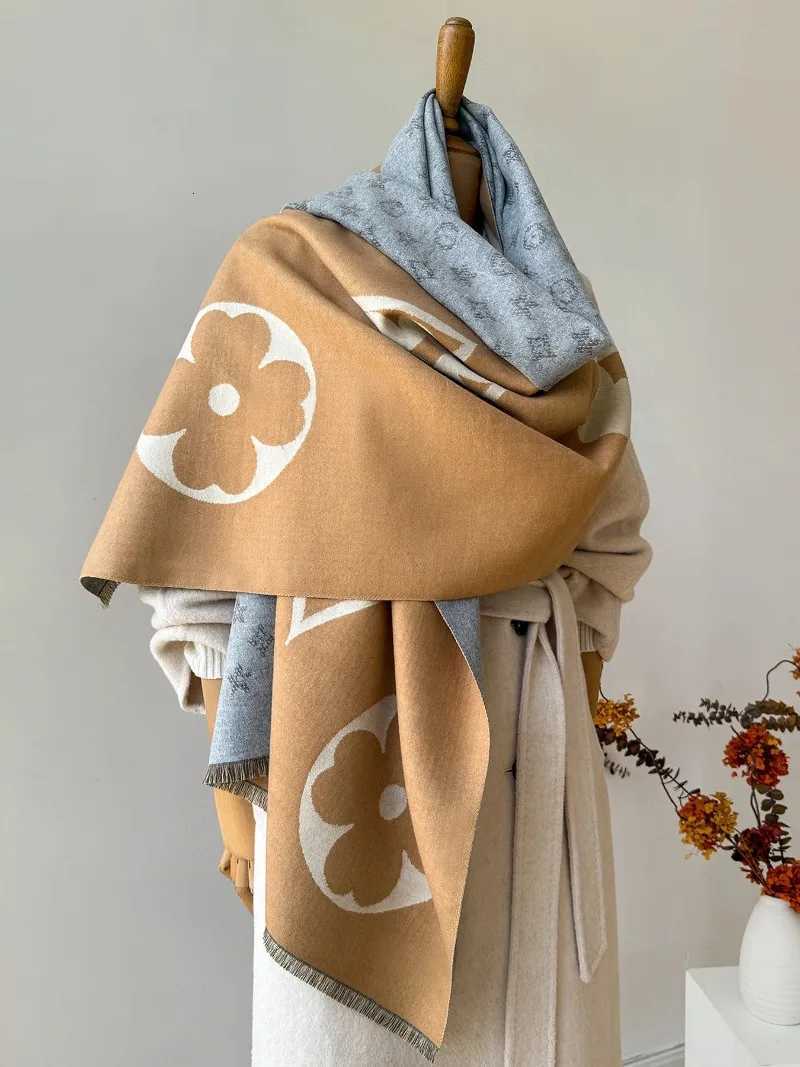 2025 New Womens Faux Cashmere Shawl Jacquard Scarf Oversized Warm Wrap Blanket Soft Tassel for Autumn Winter Neck ProtectionT251204 Z260917