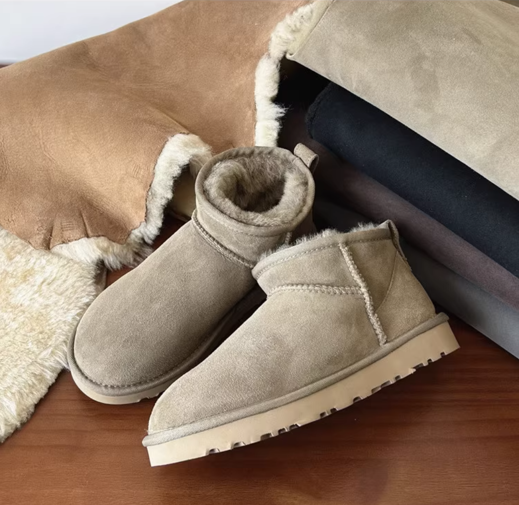 Designer Boots Women Ultra Mini Slippers Slides Platform Shoes Snow Boot Classic Leather Chestnut Winter Fluffy Boot Fur Slipper Ankle Top Quality W