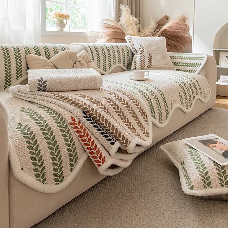 Chenille Bohemian Warm Plush Non-slip Towel INS Couch Cover Decore Home L-shaped Sofa Cushion Four Season Universal Sofa Cover M251204-image-1087196845