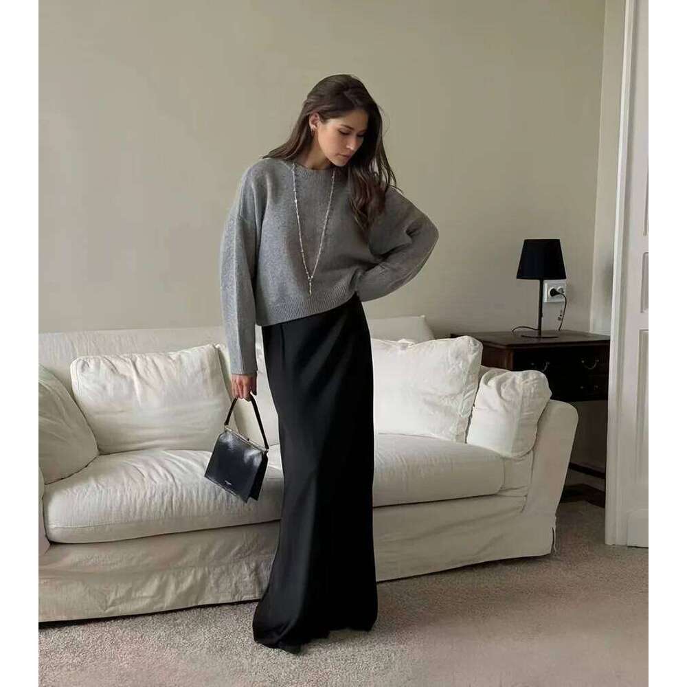 Hirsionsan O cou basique manches pull femmes 2025 surdimensionné court tricoté pulls femme décontracté épais chaud doux hauts