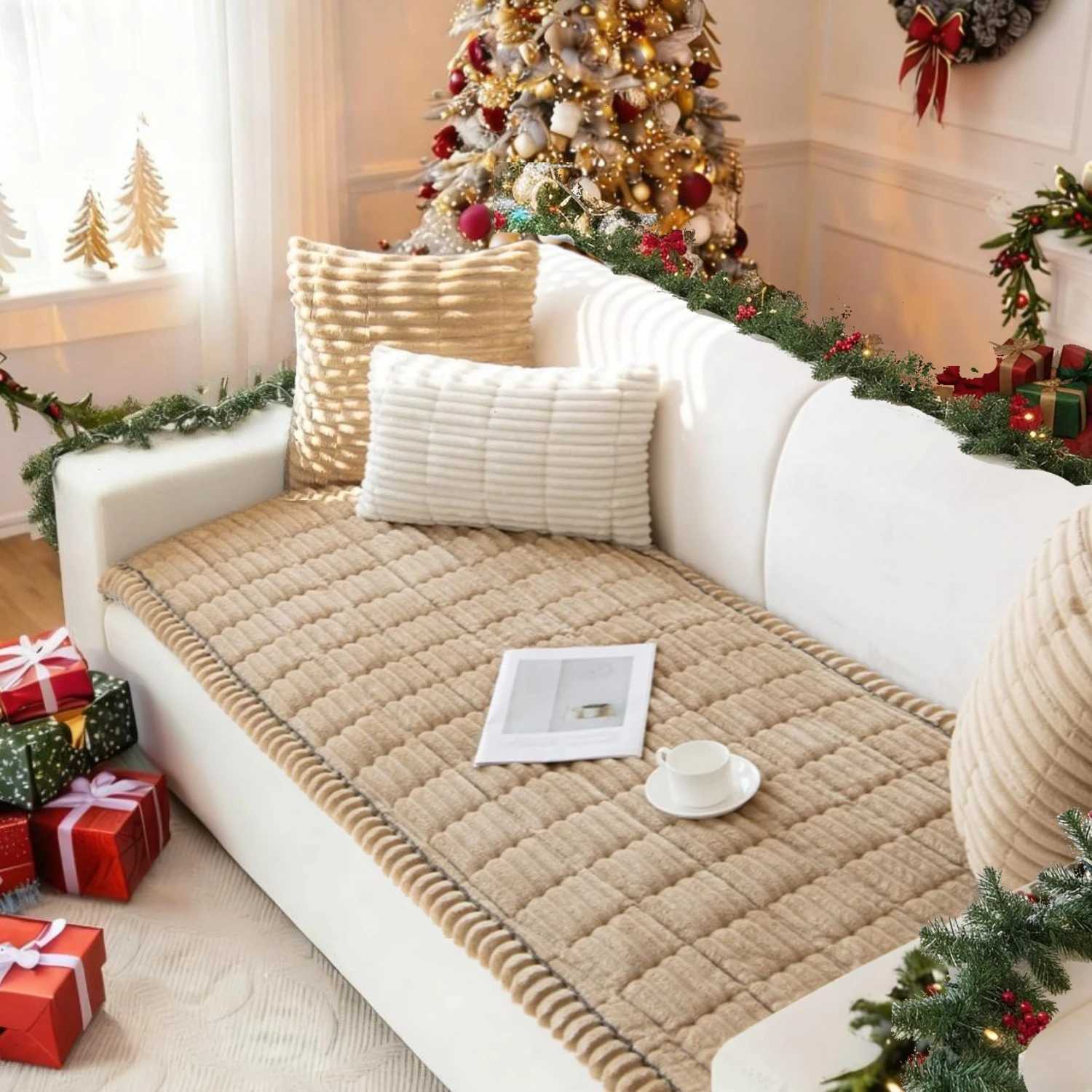 Thick Sofa Covers Soft Fuzzy Corduroy Universal Non-Slip Corner Couch Slipcover Washable Furniture Protector for Living Room Pet M251204-image-1087196343