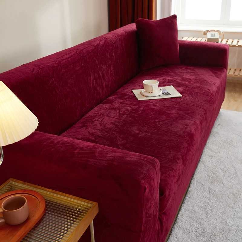 Elastic Stretch Velvet Fabric Sofa Cover Sofa Cover Protector 3 Seater European-style Thickened Couch Covers for Autumn/Winter M251204-image-1087200695