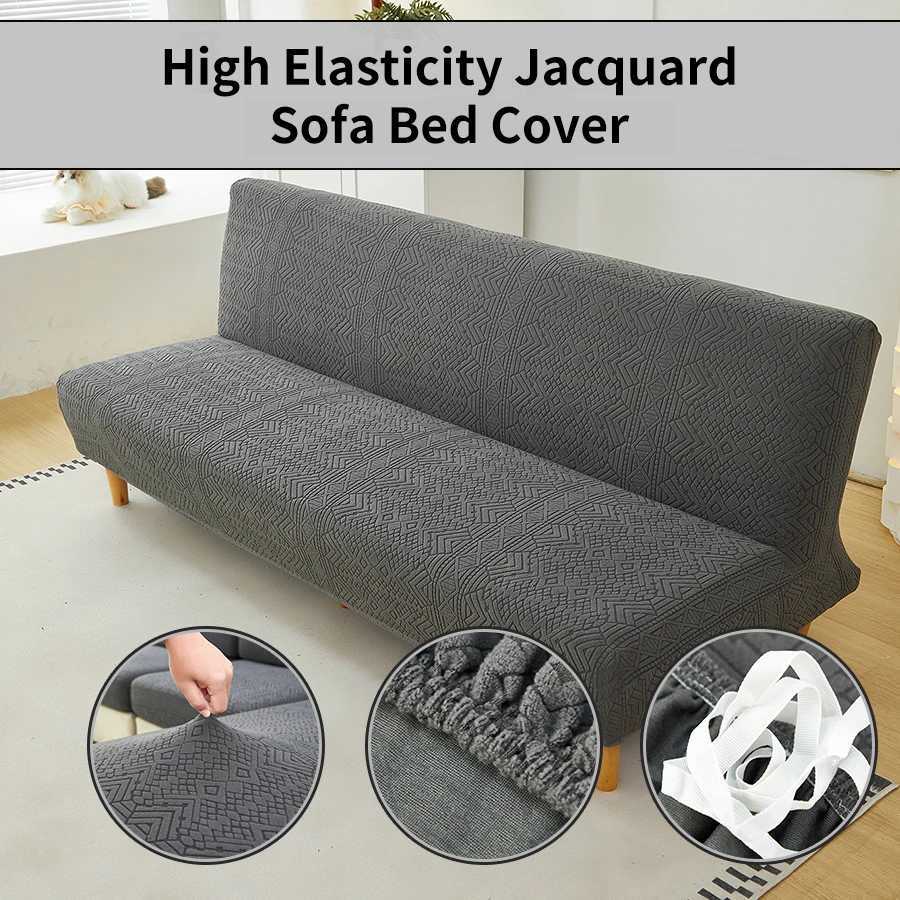 The high-elasticity fleece jacquard sofa bed cover with geometric pattern is easy to install and decorates your sofa bed M251204-image-1087200973
