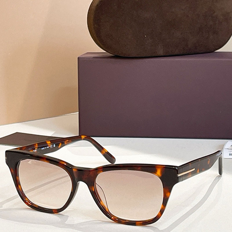 Designer PENN SUNGLASSES TF1362 Rectangular tortoiseshell frame Brown gradient lens protection UVA UVB100% Mens outdoor business goggles size 53 16