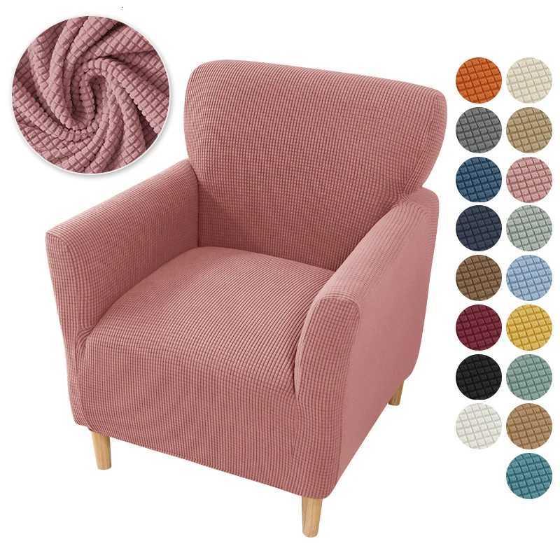 Polar Fleece Tub Club Chair Cover Spandex Armchair Slipcovers for Living Room Elastic Single Sofa Covers Home Bar Counter Hotel M251204-image-1087200280