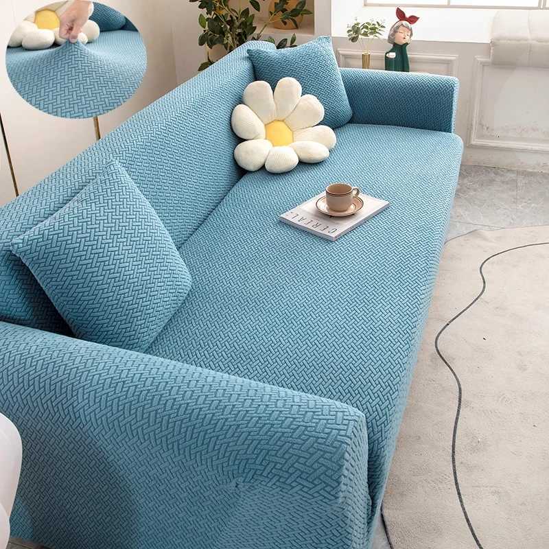 Jacquard Adjustable Elastic Sofa Cover Armchair Protector Corner L Shape Stretch Thick Slipcovers Couch Covers 1/2/3/4/5 Seater M251204-image-1087200263