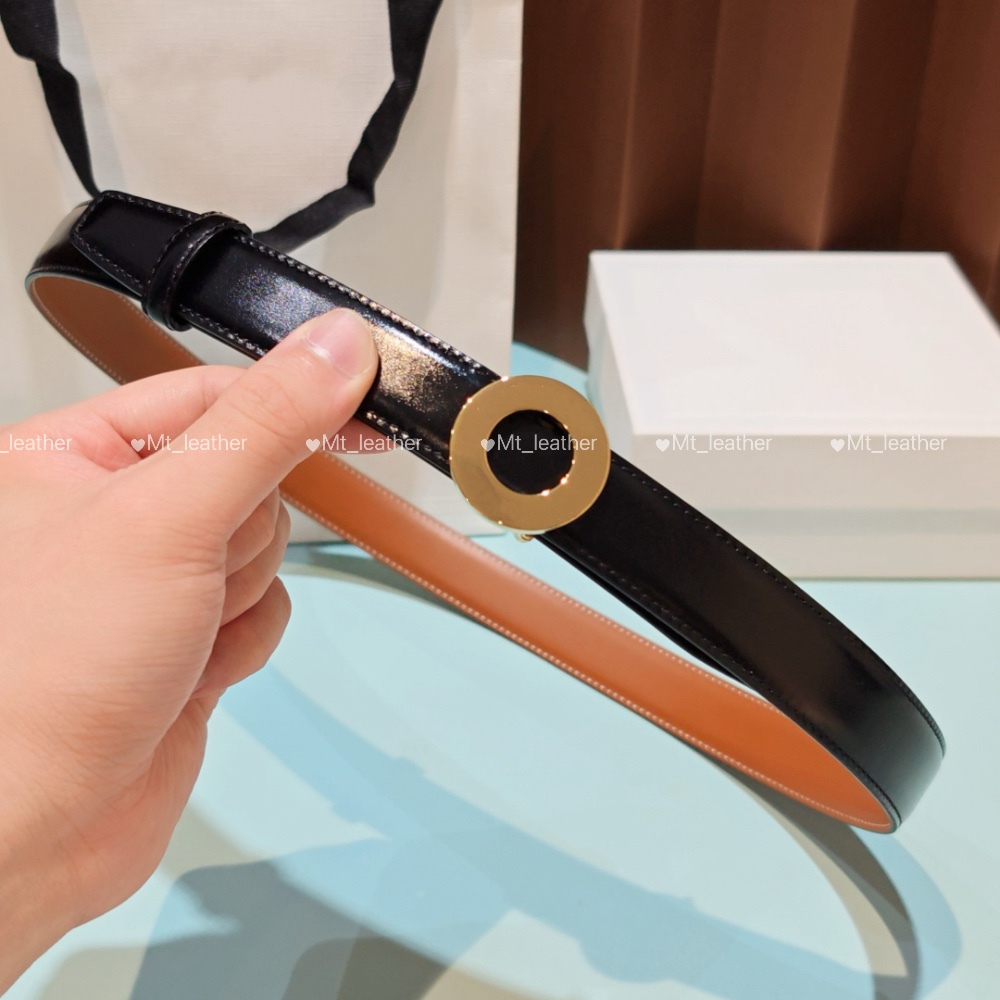 Women belt designer reversible belt brown designer belt luxury real leather belt width 2.5cm gold silver Disc buckle belt High Quality Taurillon