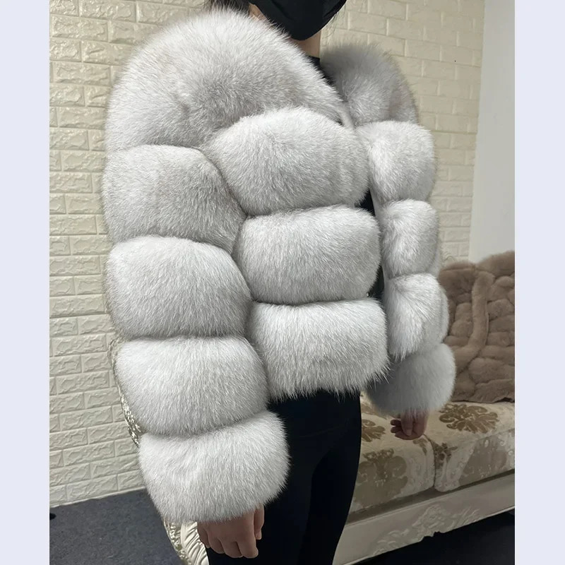 MAOMAOKONG Natural Real Fox Fur Coat Women Winter Long Sleeve y Raccoon Jackets Thick Top Female Furry Vest 251204